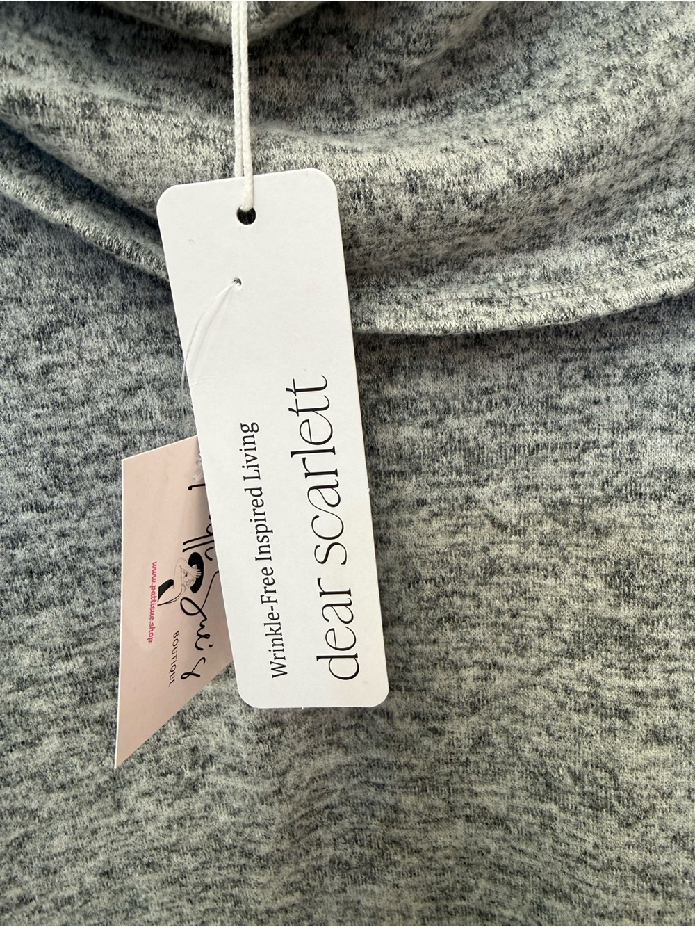 Cozy Cowl-Neck Knit Sweater Set in Light Gray - Picture 4 of 9
